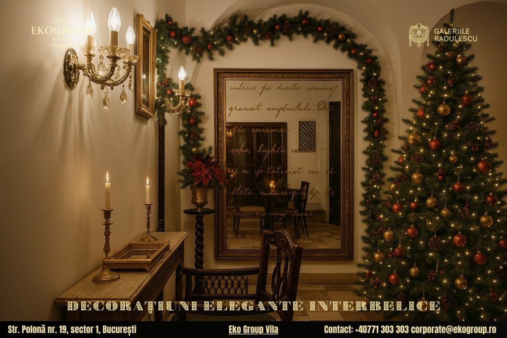 Decoratiuni de Craciun și Eleganță Nobiliară la Eko Group Vila în Stil Interbelic 4 Decoratiuni de Craciun și Eleganță Nobiliară la Eko Group Vila în Stil Interbelic